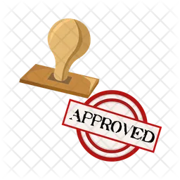 Approved stamp Logo Icon