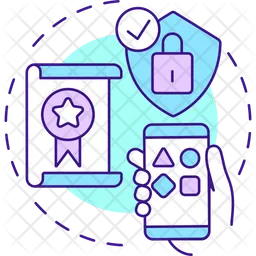 Apps from secure sources  Icon