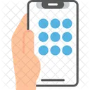 Apps Hand Holding Phone Mobile Applications Icon