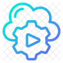 Aprendizado De Maquina Configuracao De Video Nuvem Ícone