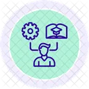 Icone De Linha De Aprendizagem Baseada Em Projeto Icon