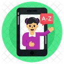 Aplicativo De Aprendizagem Aprendizagem Movel Curso De Ingles On Line Icon
