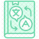 Icone De Linha Duotonica De Aprendizagem De Idiomas Icon