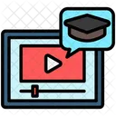 Aprendizagem Em Tablet Dispositivo Estudo On Line Ícone