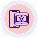 Icone De Linha De Aprendizagem Interativa Icon