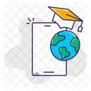 Aprendizagem Movel Acesso Global Recursos Educacionais Icon