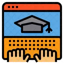 Aprendizagem On Line Almofariz Computador Ícone
