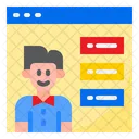 Aprendizagem On Line Internet Navegador Ícone