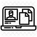 Aprendizaje En Linea Estudio En Linea Llamada En Linea Icono