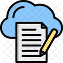 Aprendizaje En Linea Nube Escritura Icon