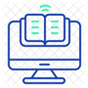 Aprendizaje En Linea Aprendizaje Electronico Libro Electronico Icono