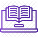 Aprendizaje En Linea E Learning Libro Electronico Icono