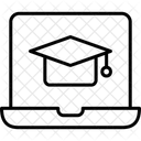 Aprendizaje En Linea Curso Computadora Portatil Icono