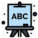 Aprendizaje De Ingles Abc Tablero Icono