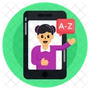 Aplicacion De Aprendizaje Aprendizaje Movil Curso De Ingles En Linea Icono