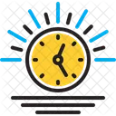 Apres Midi Heure Horloge Icône