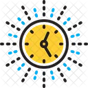 Apres Midi Heure Horloge Icône