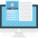 Apresentacao Tutoriais Artigo Em Video Ícone