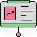 Apresentacao De Negocios Quadro De Apresentacao Estatisticas Ícone