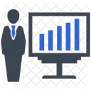 Analisando Grafico Diagrama Ícone