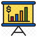 Apresentacao Dinheiro Grafico De Barras Ícone