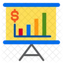 Apresentacao Dinheiro Grafico De Barras Ícone