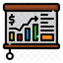 Apresentação do mercado de ações  Ícone