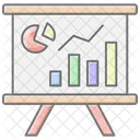 Icone De Cor Linear Incrivel De Apresentacao De Grafico Ícone