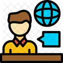 Apresentador De Noticias Ancora De Noticias Apresentador De Radio Ícone