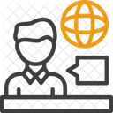 Apresentador De Noticias Ancora De Noticias Apresentador De Radio Ícone