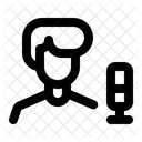 L Podcast Microfone Locutor Icon