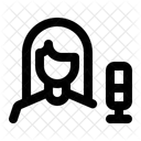 L Podcast Microfone Locutor Icon