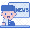 Apresentador Masculino Reporter De Noticias Transmissor Ícone