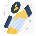 Trato Contrato Apreton De Manos Icono