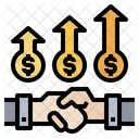 Apreton De Manos Socio Dinero Icono