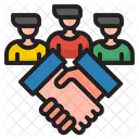 Apreton De Manos Trato Asociacion Icono