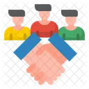Apreton De Manos Trato Asociacion Icono