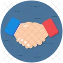 Apretón de manos de negocios  Icono