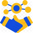 Apreton De Manos De Negocios Para La Creacion De Redes Introduccion Conexion Icon