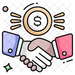 Apretón de manos de negocios  Icono