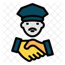 Apretón de manos de la policía  Icono