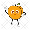 Apricot Mascot Fruit Character Illustration Art Icon