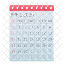 April Apr Calendar Icon