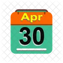 April Kalender Datum Symbol