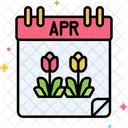 April Month Calendar Icon