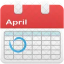 April Calendar April Month Calendar Icon