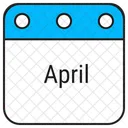 April Calendar Date Icon