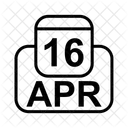Aprile Calendario Data Icon