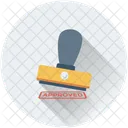 Aprobado Sello Autorizado Icono