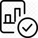 Verificacao De Papel De Grafico De Barras Ícone